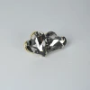 Wholesale of black double-heart alloy jewelry accessories and clothing accessories Specification image